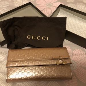 GUCCI Micro Guccissima Zip Wallet Patent Leather